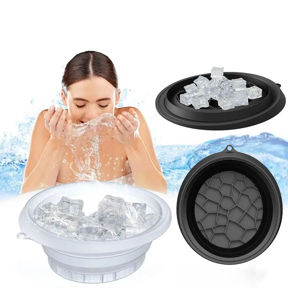 Face Ice Bath Bowl for Facials Plunge Dipping Face Folding Washbasin Ice Facials Washbasin Facials Skin Cares Tool Ice Bowl Q0U6