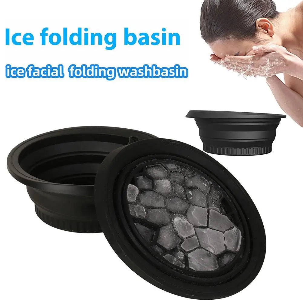 Face Ice Bath Bowl for Facials Plunge Dipping Face Folding Washbasin Ice Facials Washbasin Facials Skin Cares Tool Ice Bowl Q0U6